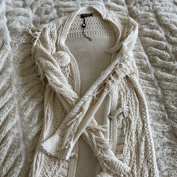Beige long knit cardigan - Picture 5 of 6